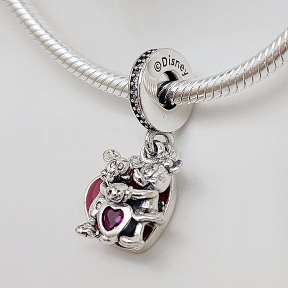 Pandora Disney Mickey Mouse & Minnie Mouse Love Dangle Charm - Picture 4 of 5